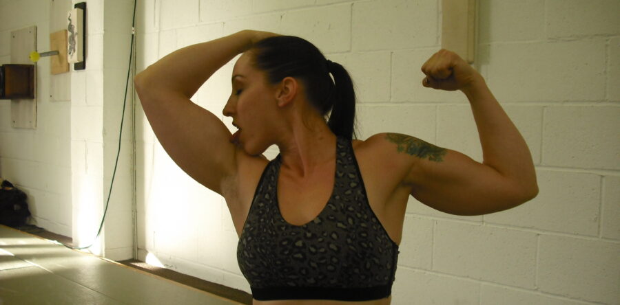 Newer Female Wrestlers, Muscle Up, Be Inspired By Kara And Blonde Crusher Intense Muscular Battles