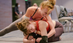Female Submission Wrestlers, After A Hard Match, Think Electrolytes