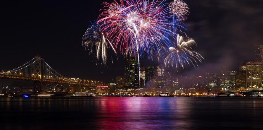 San Francisco Winter Block Party, Look Up Into The Night Sky, Let’s Glow SF Holiday Light Show